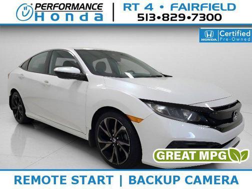 Platinum White Pearl 2020 Honda Civic Sport
