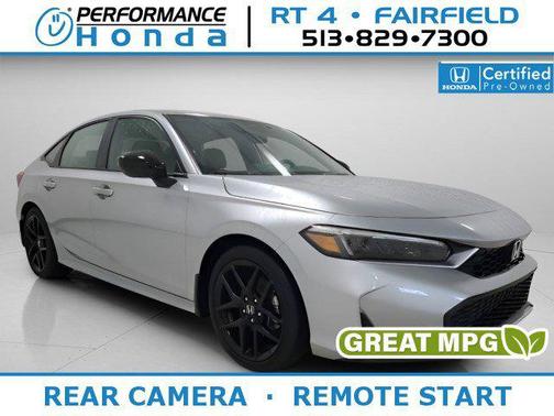 Solar Silver Metallic 2026 Honda Civic Hybrid Sport