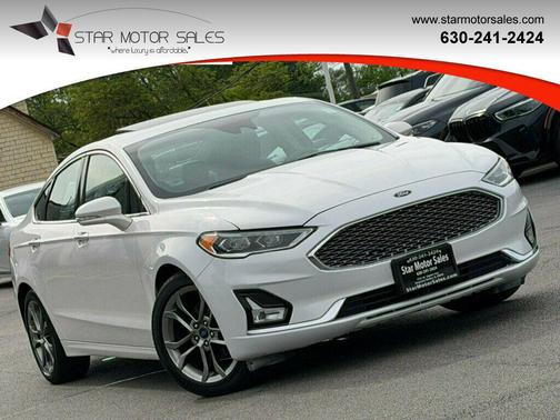 White Platinum Metallic Tri-Coat 2020 Ford Fusion Hybrid Titanium