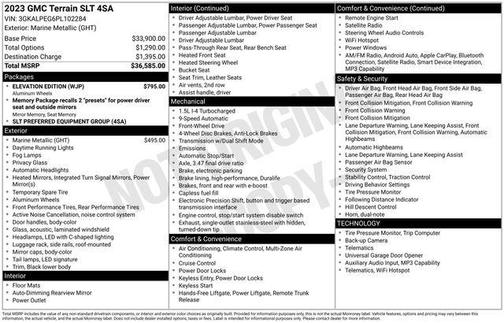 Marine Metallic 2023 GMC Terrain SLT