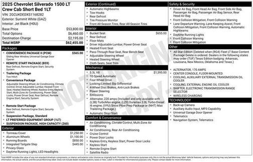 Summit White 2025 Chevrolet Silverado 1500 LT