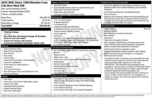 Sterling Metallic 2025 GMC Sierra 1500 Elevation