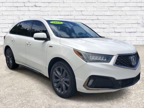 White Diamond Pearl 2019 Acura MDX 3.5L Technology & A-Spec Pkgs