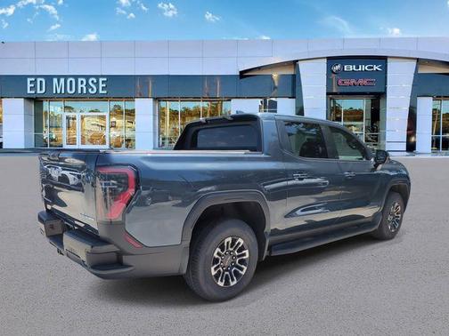 Deep Ocean Metallic 2026 GMC Sierra EV Extended Range Elevation
