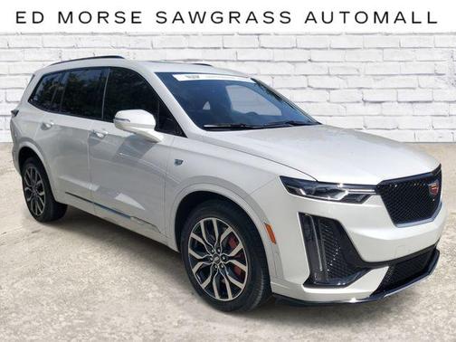 Crystal White Tricoat 2025 Cadillac XT6 Sport AWD