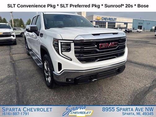Summit White 2023 GMC Sierra 1500 SLT