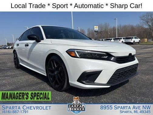 Platinum White Pearl 2024 Honda Civic Sport