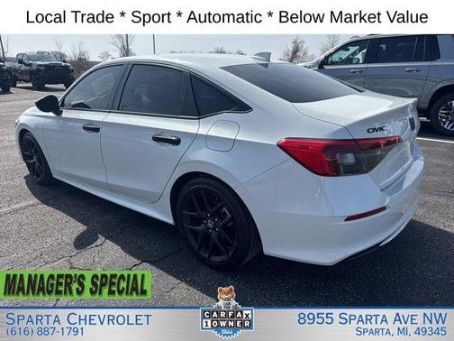 Platinum White Pearl 2024 Honda Civic Sport