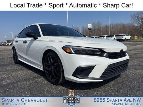 Platinum White Pearl 2024 Honda Civic Sport