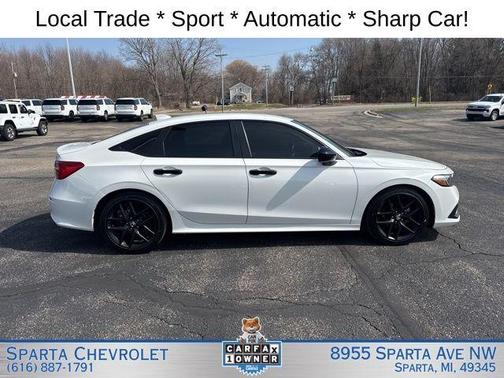 Platinum White Pearl 2024 Honda Civic Sport