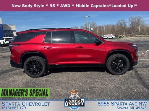 Radiant Red 2024 Chevrolet Traverse RS