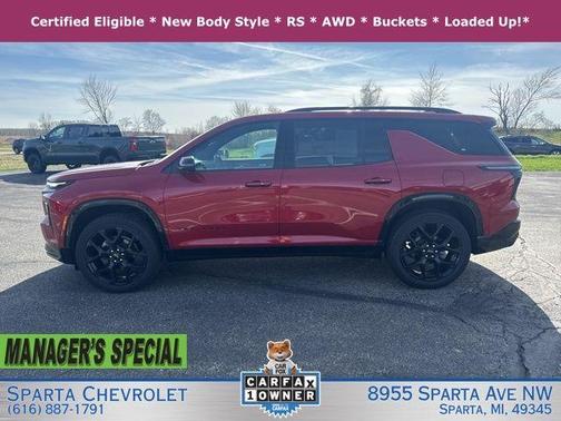 Radiant Red 2024 Chevrolet Traverse RS