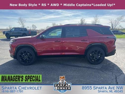 Radiant Red 2024 Chevrolet Traverse RS