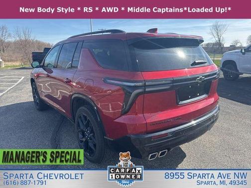 Radiant Red 2024 Chevrolet Traverse RS