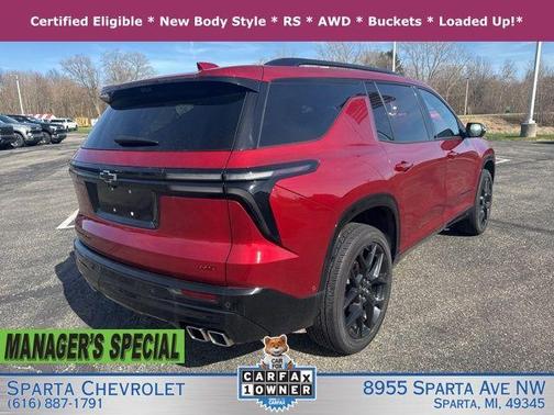Radiant Red 2024 Chevrolet Traverse RS