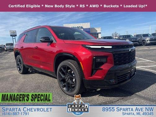 Radiant Red 2024 Chevrolet Traverse RS