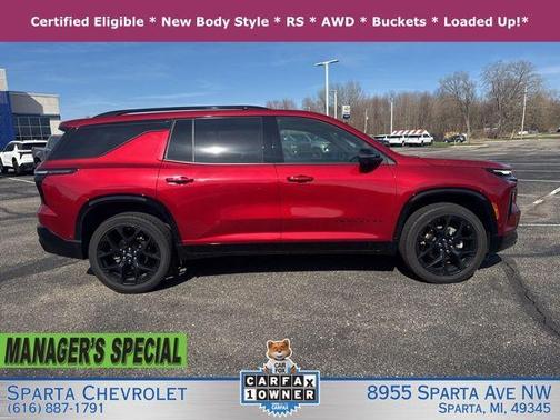 Radiant Red 2024 Chevrolet Traverse RS