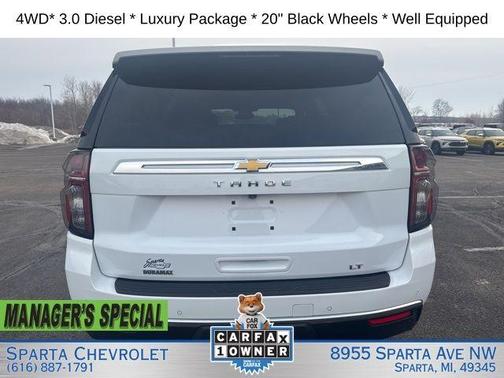 Summit White 2023 Chevrolet Tahoe LT