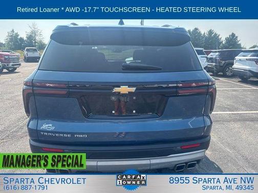 Lakeshore Blue 2025 Chevrolet Traverse LT