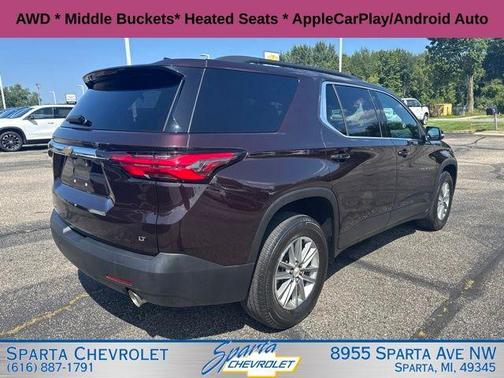 Black Cherry 2023 Chevrolet Traverse LT Cloth