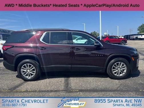 Black Cherry 2023 Chevrolet Traverse LT Cloth