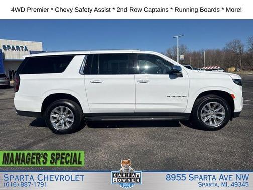 Summit White 2023 Chevrolet Suburban Premier