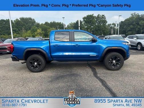 Blue Metallic 2023 GMC Canyon Elevation