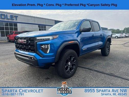Blue Metallic 2023 GMC Canyon Elevation