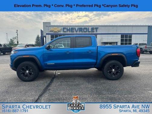 Blue Metallic 2023 GMC Canyon Elevation