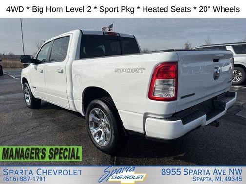 Bright White Clearcoat 2022 RAM 1500 Big Horn