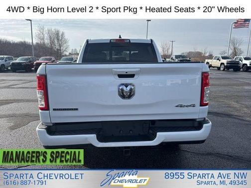 Bright White Clearcoat 2022 RAM 1500 Big Horn