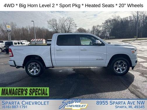 Bright White Clearcoat 2022 RAM 1500 Big Horn