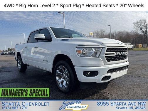 Bright White Clearcoat 2022 RAM 1500 Big Horn