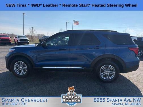 Blue Metallic 2022 Ford Explorer XLT