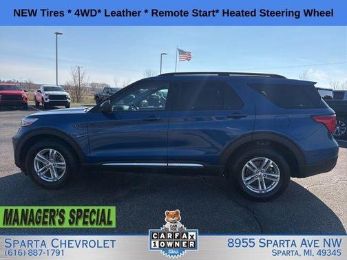 Blue Metallic 2022 Ford Explorer XLT