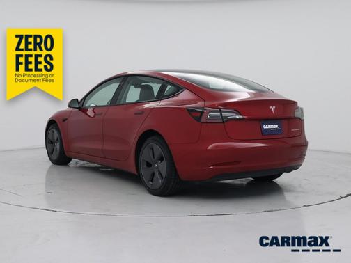 Red 2022 Tesla Model 3 Long Range