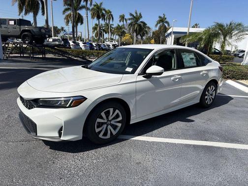 Platinum White Pearl 2026 Honda Civic LX