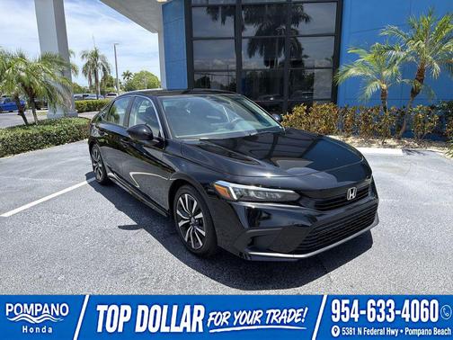 Crystal Black Pearl 2024 Honda Civic EX