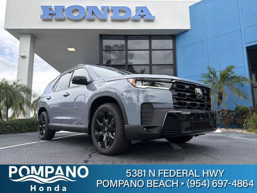 Sonic Gray Pearl 2026 Honda Pilot Black Edition