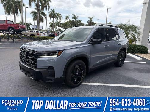 Sonic Gray Pearl 2026 Honda Pilot Black Edition
