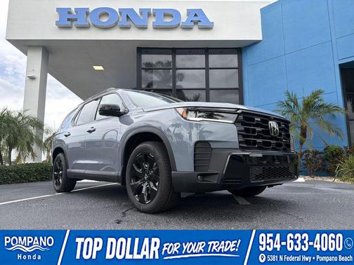 Sonic Gray Pearl 2026 Honda Pilot Black Edition