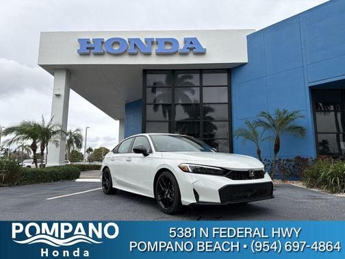 Platinum White Pearl 2026 Honda Civic Sport