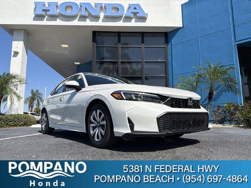 Platinum White Pearl 2026 Honda Civic LX