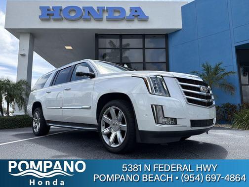 Crystal White Tricoat 2019 Cadillac Escalade ESV Luxury