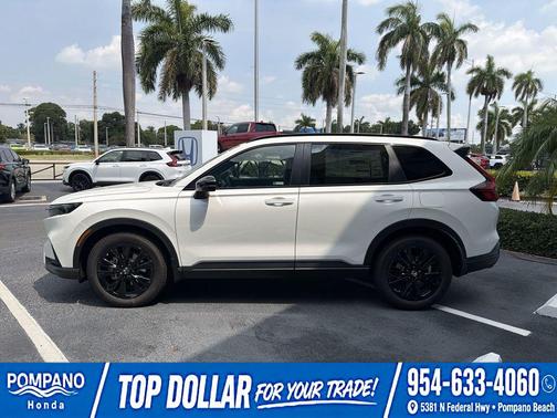 Platinum White Pearl 2026 Honda CR-V Hybrid Sport Touring AWD