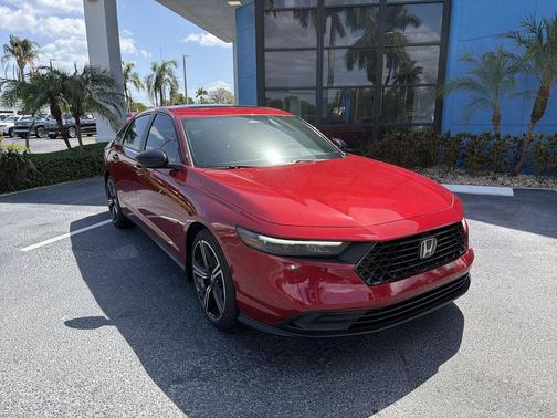 Radiant Red Metallic 2026 Honda Accord Hybrid Sport-L
