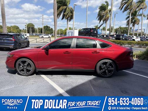 Radiant Red Metallic 2026 Honda Accord Hybrid Sport-L