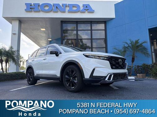Platinum White Pearl 2025 Honda CR-V Hybrid Sport Touring AWD