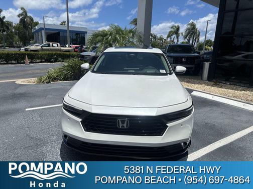 Platinum White 2024 Honda Accord Hybrid Touring