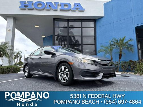 Modern Steel Metallic 2017 Honda Civic LX